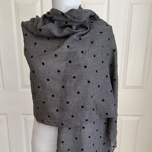 Gray Polka Dot Scarf